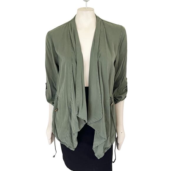 Sanctuary Jackets & Blazers - SANCTUARY Draped Front Chambray Anorak Jacket in Army Green  SZ M